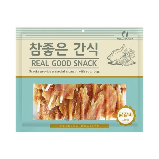 헬로도기 강아지대용량간식 애견간식 (유통기한 26.11.14) 닭갈비, 600g, 1개