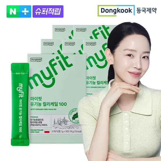 동국제약 마이핏 유기농 동결건조 컬리케일 100 곱슬케일 스틱 분말 가루 14포, 6개