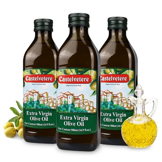 이탈리아 냉압착 올리브유 엑스트라버진 올리브 오일 공복 먹는 샐러드용 500ml, 3개