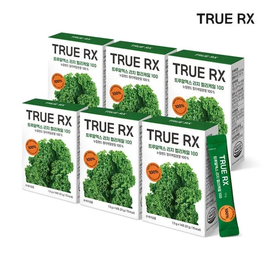 트루알엑스 리치 컬리케일 분말100% 뉴질랜드 곱슬케일 클리오 21g, 6개