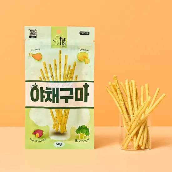 펫어스 야채구마 강아지트릿 강아지당근 브로콜리+치킨+치즈+고구마, 60g, 1개