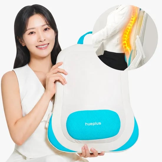 휴플러스 체어형 등 허리 쿠션 안마기 의자 마사지기