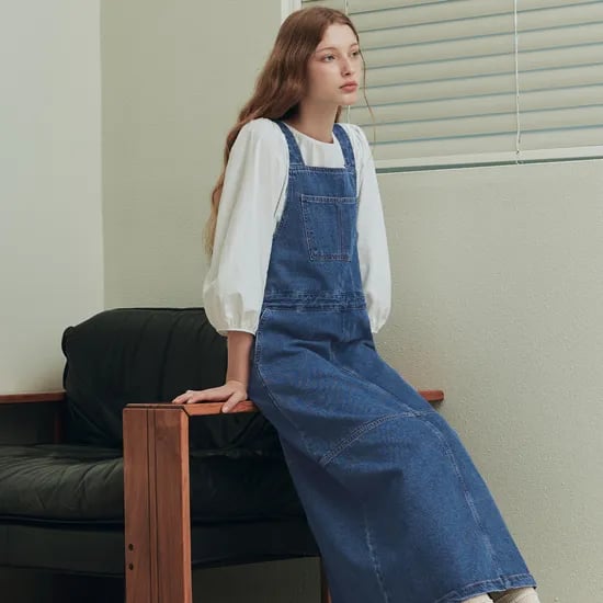 [2TYPE] 오버롤 데님 원피스 OVERALL DENIM ONE-PIECE / BLUE
