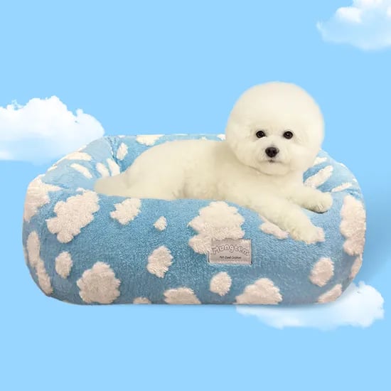 강아지 방석 사각 쿠션 반려견 애견 대형견 구름 S