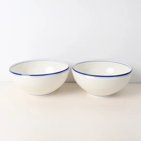 집들이선물 시라쿠스 메이플 면기 세트 라면 우동기 2개, 19cm, 라인블루