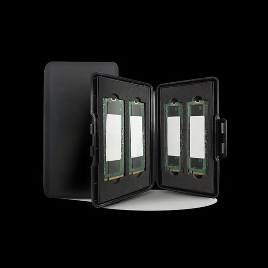 M.2 SSD 보관 케이스 충격 방지 4슬롯 블랙
