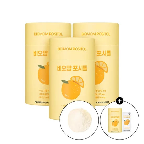 비오맘 포시톨 미오이노시톨 4000mg 엽산 콜린 비타민 30포, 4개
