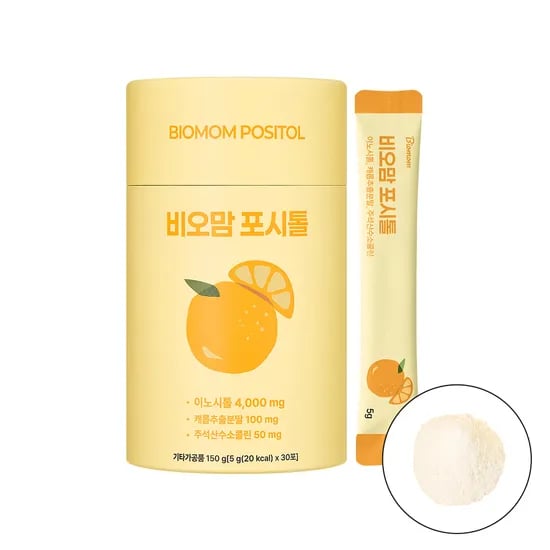 비오맘 포시톨 미오이노시톨 4000mg 엽산 콜린 비타민 30포, 1개