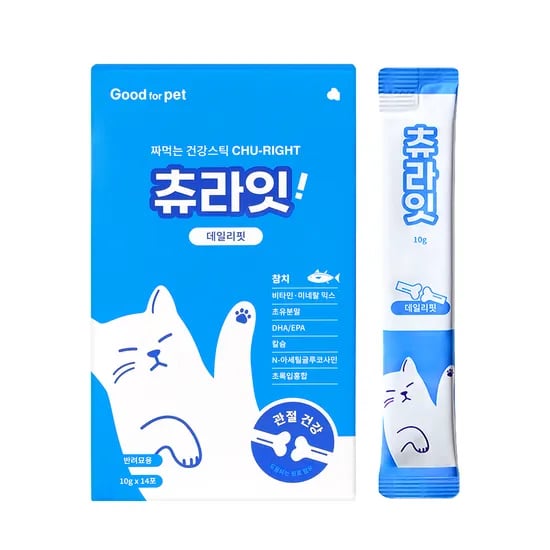 굿포펫 츄라잇 고양이 영양제 유산균 간식 종합영양, 140g, 1개