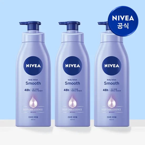 니베아 스무스 바디로션 400ml, 3개
