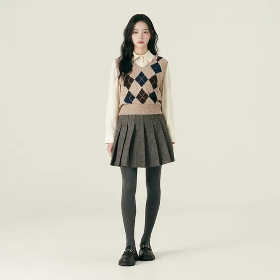 로엠 울 플리츠 미니스커트 RMWHF4VR52