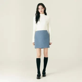 로엠 울 미니 스커트 RMWHF4VR54
