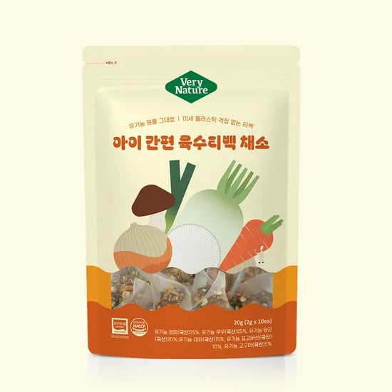 베리네이처 유기농 아이 간편 육수티백 다시마 채소