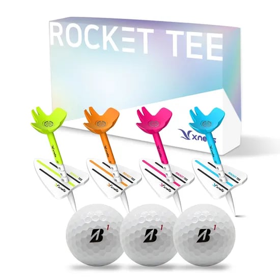 엑스넬스 로켓 골프티 4P + 인기 골프볼 3개입, 브릿지스톤 TOUR B X