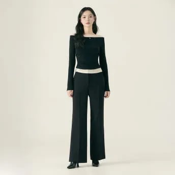 로엠 기모 롱부츠컷 슬랙스 RMTWF4VR12