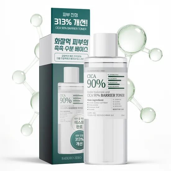 살림백서 제로 시카 90% 더블 히알루론산 토너 200ml 스킨 진정 수분 병풀 약산성 에센