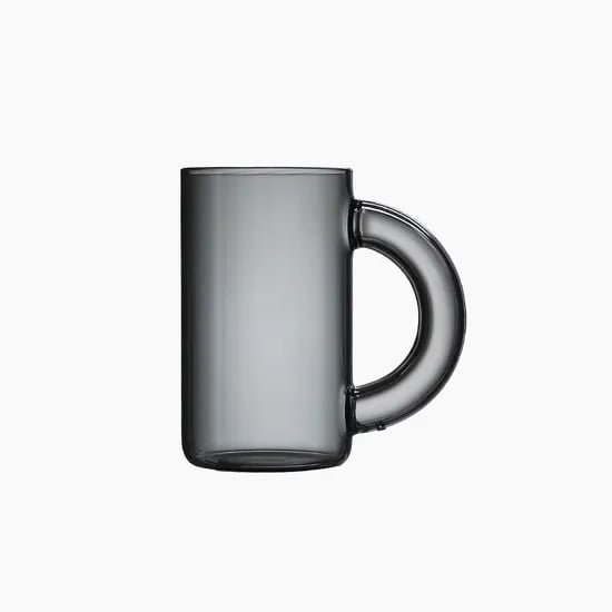 에지리 무아 내열유리 머그컵 380ml, 1개, 그레이