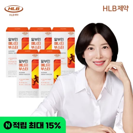 HLB제약 알부민 에너지 부스터 고함량 단백질 난백 스틱 아르기닌 타우린 14포, 5개