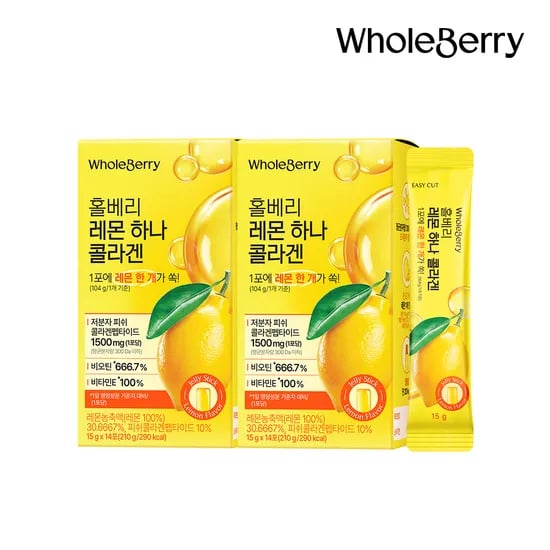 홀베리 레몬 하나 콜라겐 15g 14포, 2개