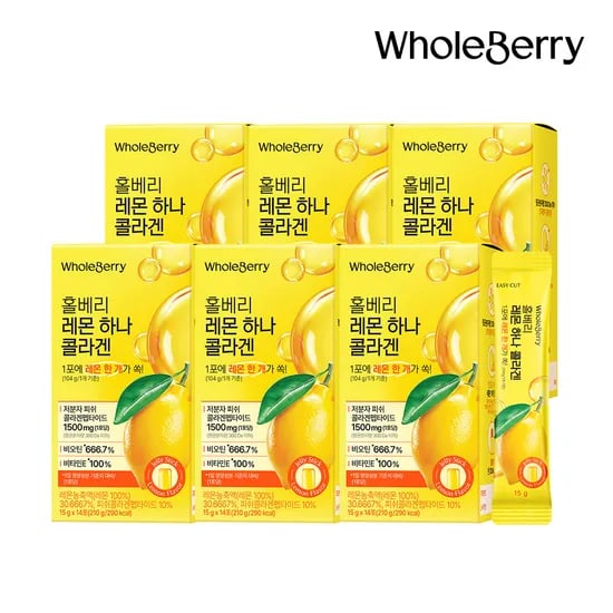 홀베리 레몬 하나 콜라겐 15g 14포, 6개