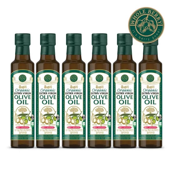 홀베리 유기농 엑스트라버진 올리브유 250ml, 6개
