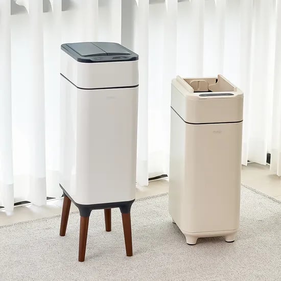 모던 스마트 자동 센서 냄새차단 기저귀 쓰레기통 종량제 호환 휴지통 T에디션 20L 아이보리