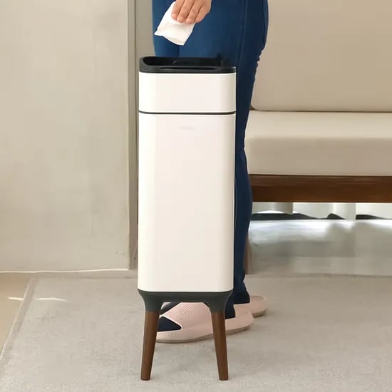 모던 스마트 자동 센서 냄새차단 기저귀 쓰레기통 종량제 호환 휴지통 O에디션 20L 아이보리