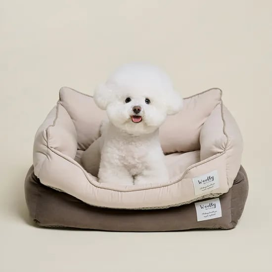 울리 베이직 사각 강아지 애착 방석 고양이 쿠션 M