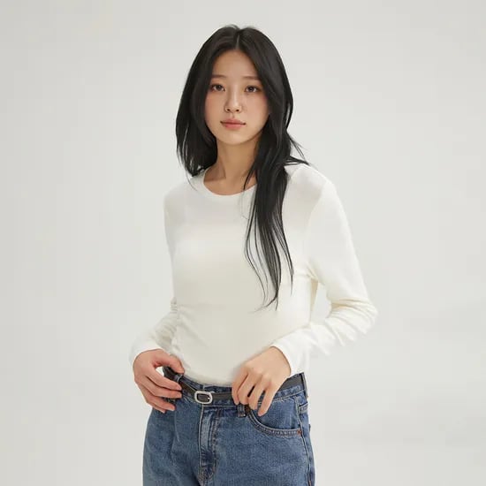 스파오 슬림핏 긴팔티 SPLWG23W01