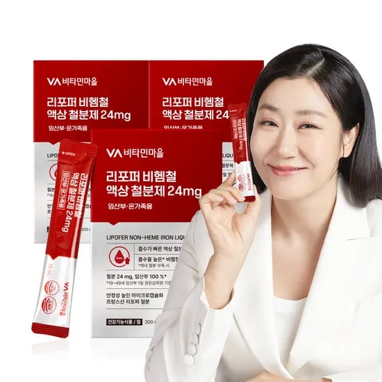 비타민마을 리포퍼 비헴철 액상 철분제 24mg 30포, 3개