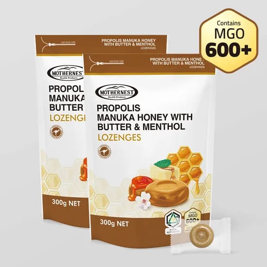마더네스트 호주산 프로폴리스 마누카허니 버터멘톨 캔디 (MGO600+) 300g, 2개