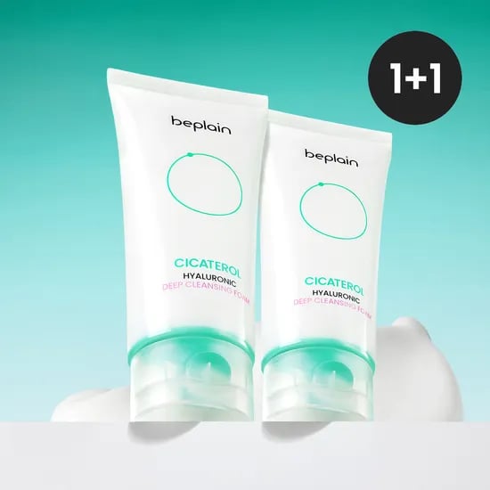 진정 약알칼리폼 비플레인 시카테롤 히알루로닉 딥 클렌징폼 120ml, 2개