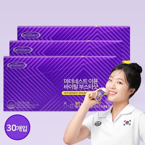 마더네스트 이뮨 바이탈 부스터 샷 특허듀얼팩 액상&정제 멀티비타민+눈건강 10개입, 3개