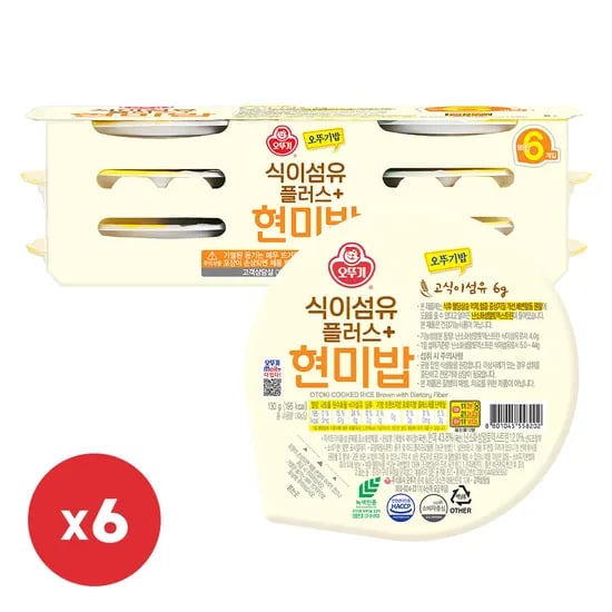 오뚜기 오뚜기밥 식이섬유플러스 현미밥 130g, 36개