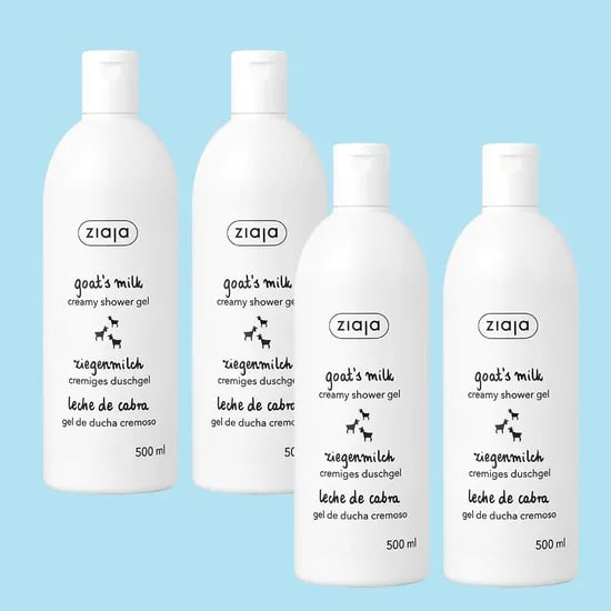 온가족 바디워시 대용량 세트 지아자 산양유 바디워시 약산성 샤워젤 베이비파우더, 500ml, 4개
