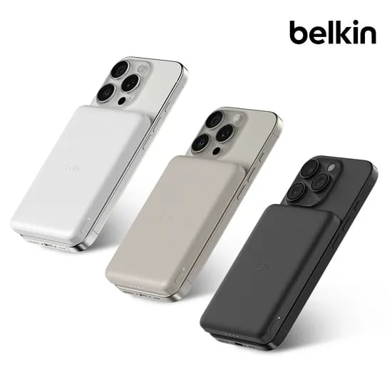 벨킨 5000mAh 초슬림 마그네틱 무선 충전 보조배터리 BPD010