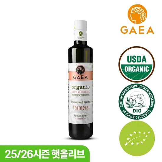 가이아 유기농 항공 직수입 고폴리페놀 햇올리브유 엑스트라버진 올리브오일 500ml, 1개