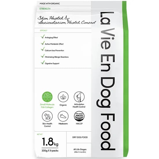 라비앙독 강아지 사료 가수분해 피부 눈물 알러지 개 애견 밀웜, 1.8kg, 1개