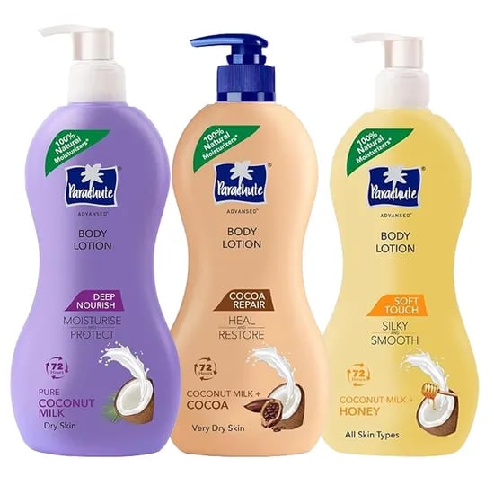 파라슈트 어드밴스드 바디로션 400ml 고보습 남자 여자 끈적임없는 촉촉한 수분 대용량