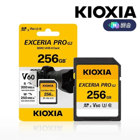 키오시아 PRO G2 V60 SD카드 메모리카드 DSLR 미러리스 256GB