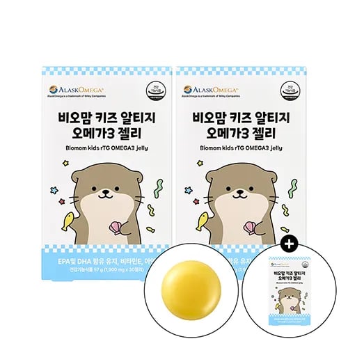 비오맘 키즈 어린이 아기 알티지 오메가3 젤리 30구미, 3개