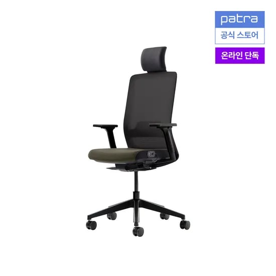 파트라 라온 업 컴퓨터 학생 의자 온열시트 CORM11HPABS BK 블랙/그린