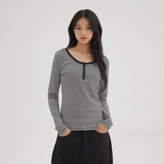스파오 헨리넥 긴팔티 SPLWG23G02