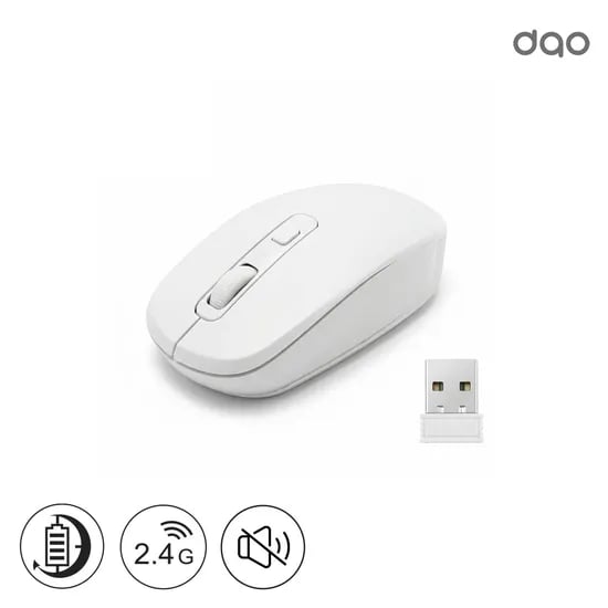 다오 무소음 무선마우스 미니 사무용 2.4G 10M 1600dpi 무선 광마우스