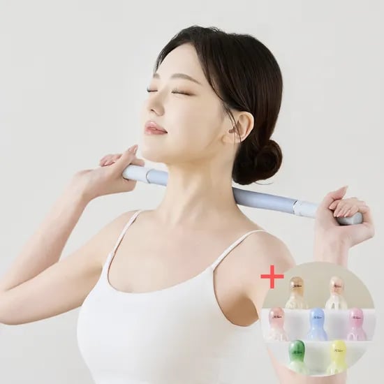 제이끌레르 릴렉싱 마사지스틱 롤러 허벅지 종아리 어깨 근막 괄사