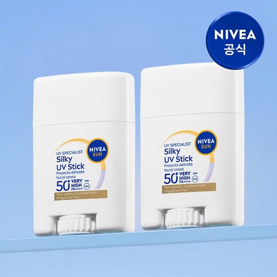 니베아 선 유브이 스페셜리스트 실키 유브이 스틱 15g, 2개