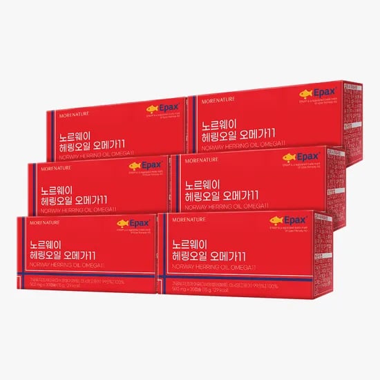 모어네이처 노르웨이 헤링오일 북대서양 북유럽 EPA DHA 오메가11 30캡슐, 6개