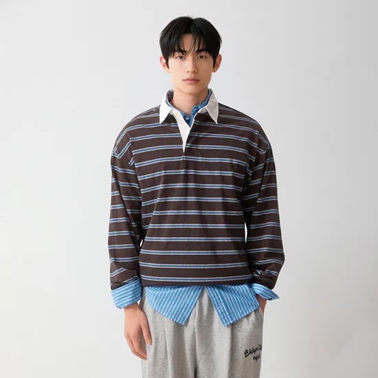 스파오 멀티 스트라이프 럭비티 SPLSG23C04