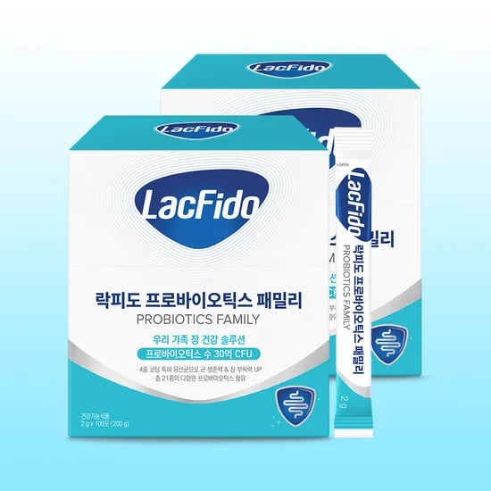 락피도 프로바이오틱스 온가족 유산균 패밀리 30억CFU 2g 100포, 2개