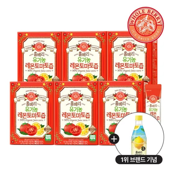 홀베리 유기농 레몬토마토즙 280g 14포, 6개